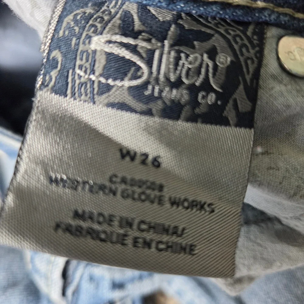 Silver Jeans Co Tuesday Bermuda‎ Denim Womens 26 Light Wash Low Rise Distressed